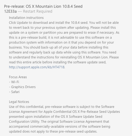 os x 10.8.4 mountain lion new seed for developers greekiphone