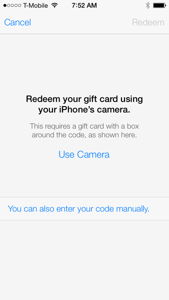 redeem your itunes card using your camera greekiphone